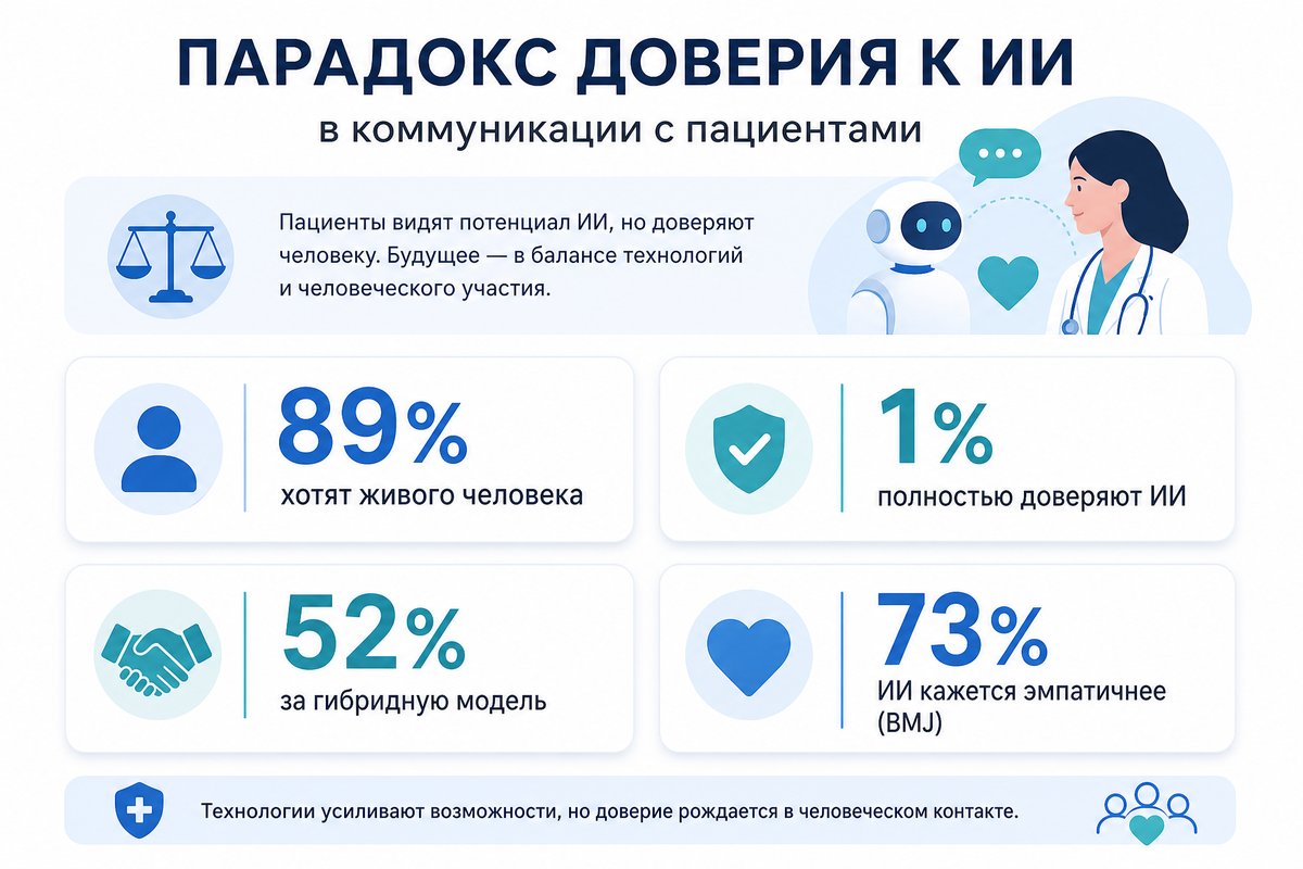 Парадокс доверия к ИИ в медицине