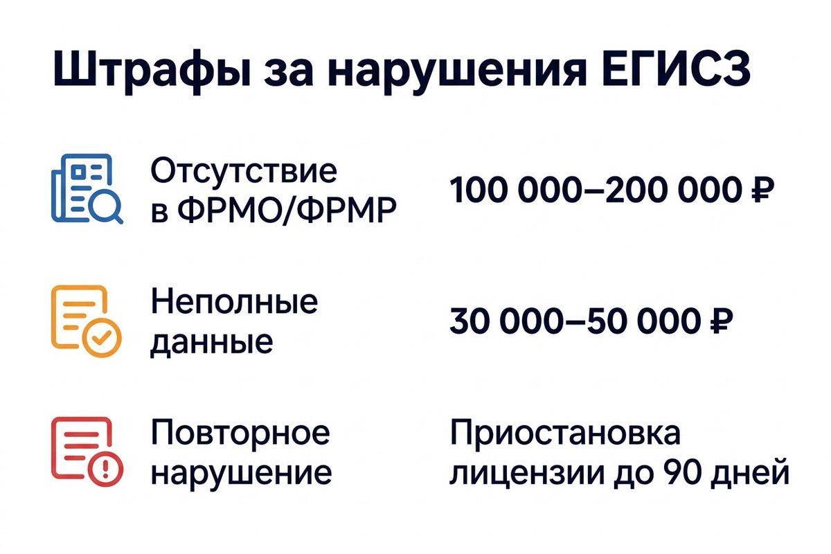 Штрафы за нарушения ЕГИСЗ для стоматологий — инфографика