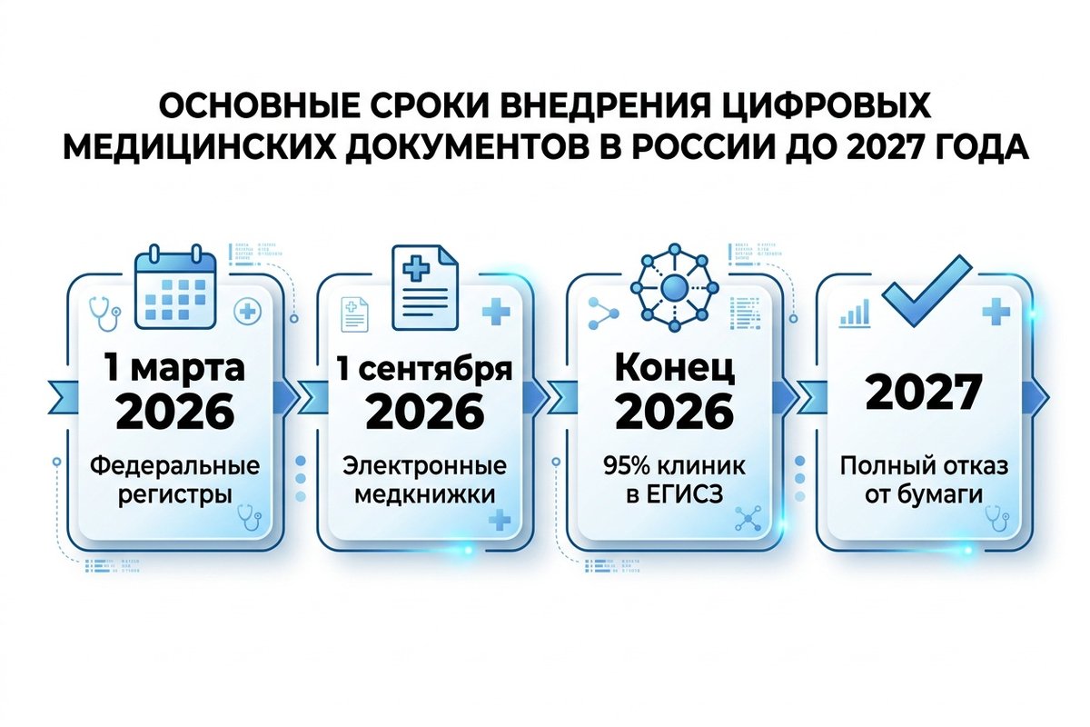 Сроки перехода на ЭДО для клиник в 2026 году