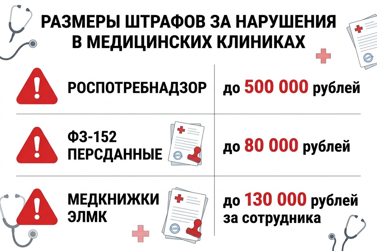 Штрафы за нарушения документооборота в клинике