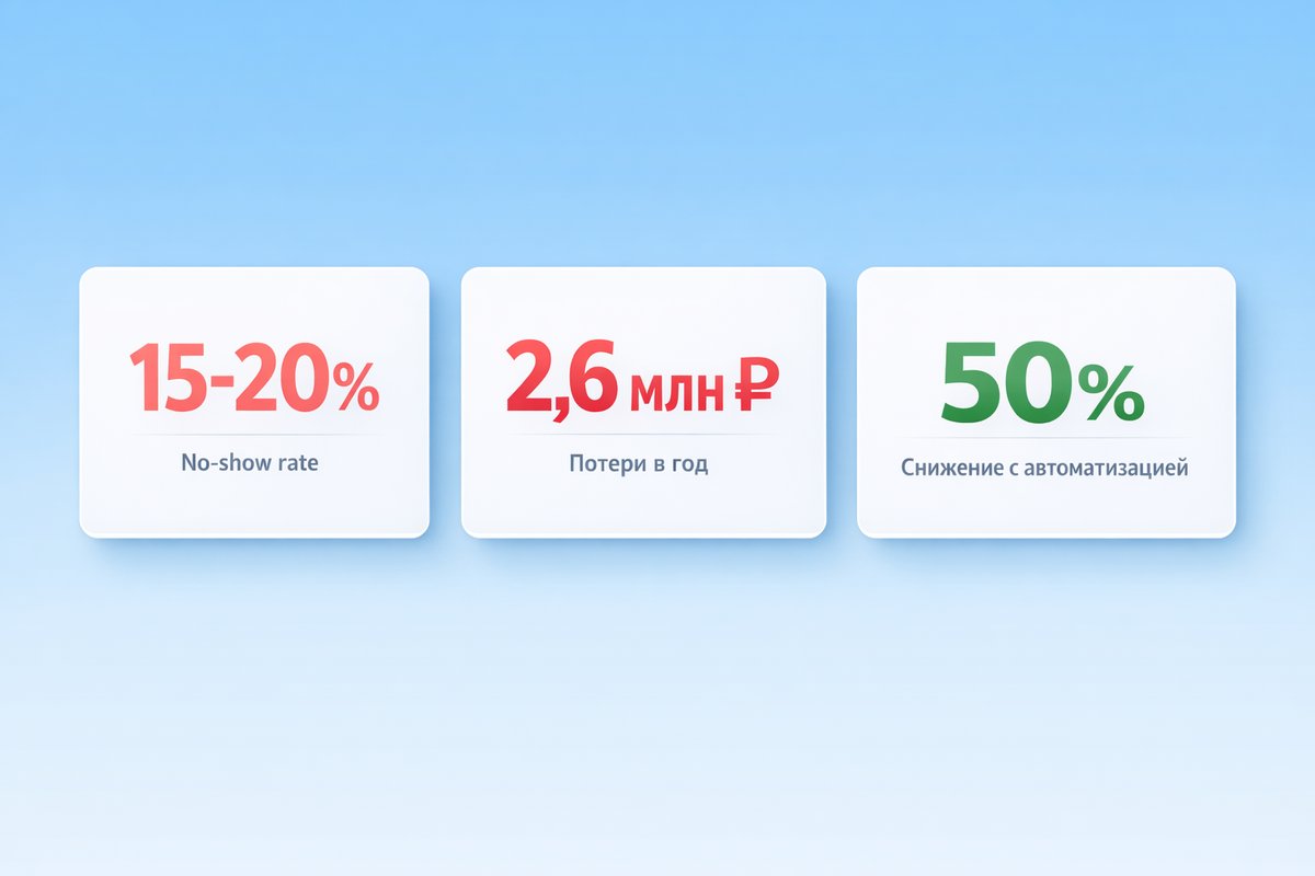 Масштаб проблемы неявок — инфографика