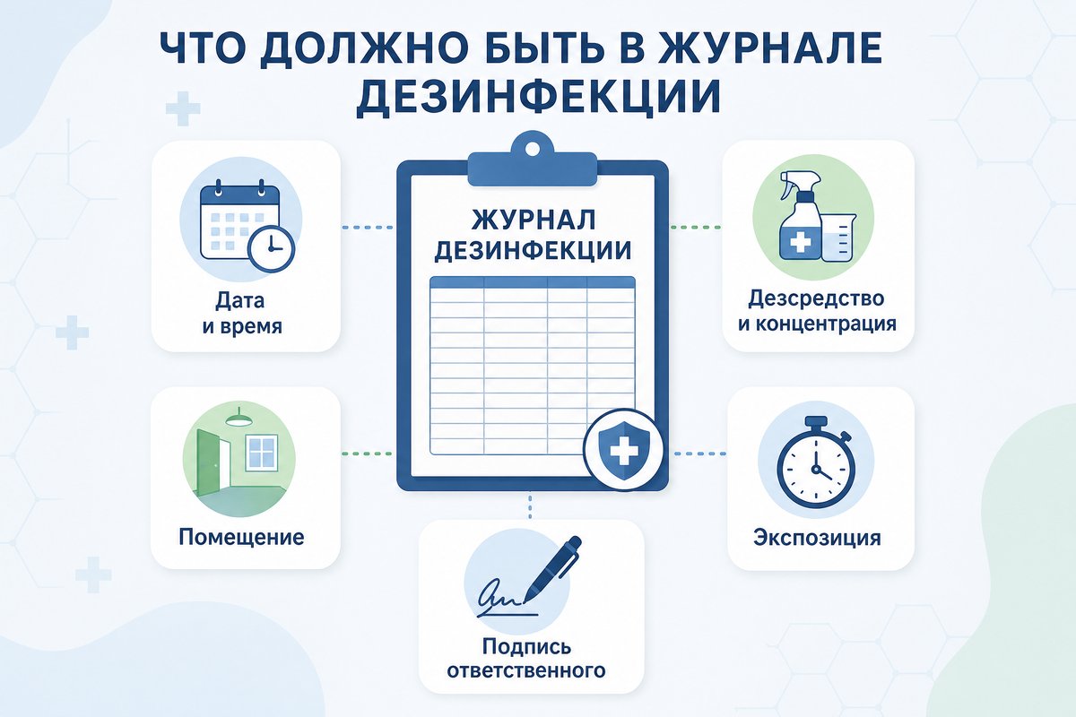 Обязательные поля журнала генеральной уборки
