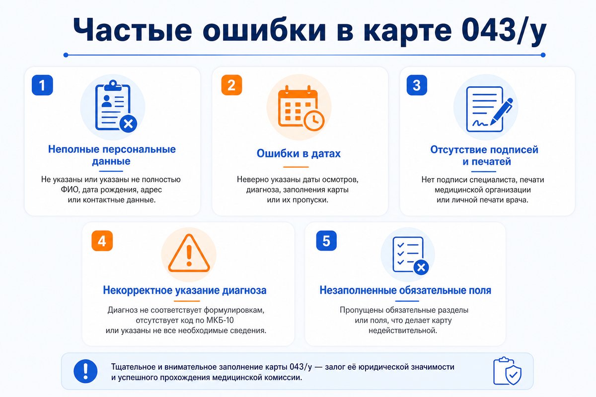 Частые ошибки заполнения карты стоматологического больного