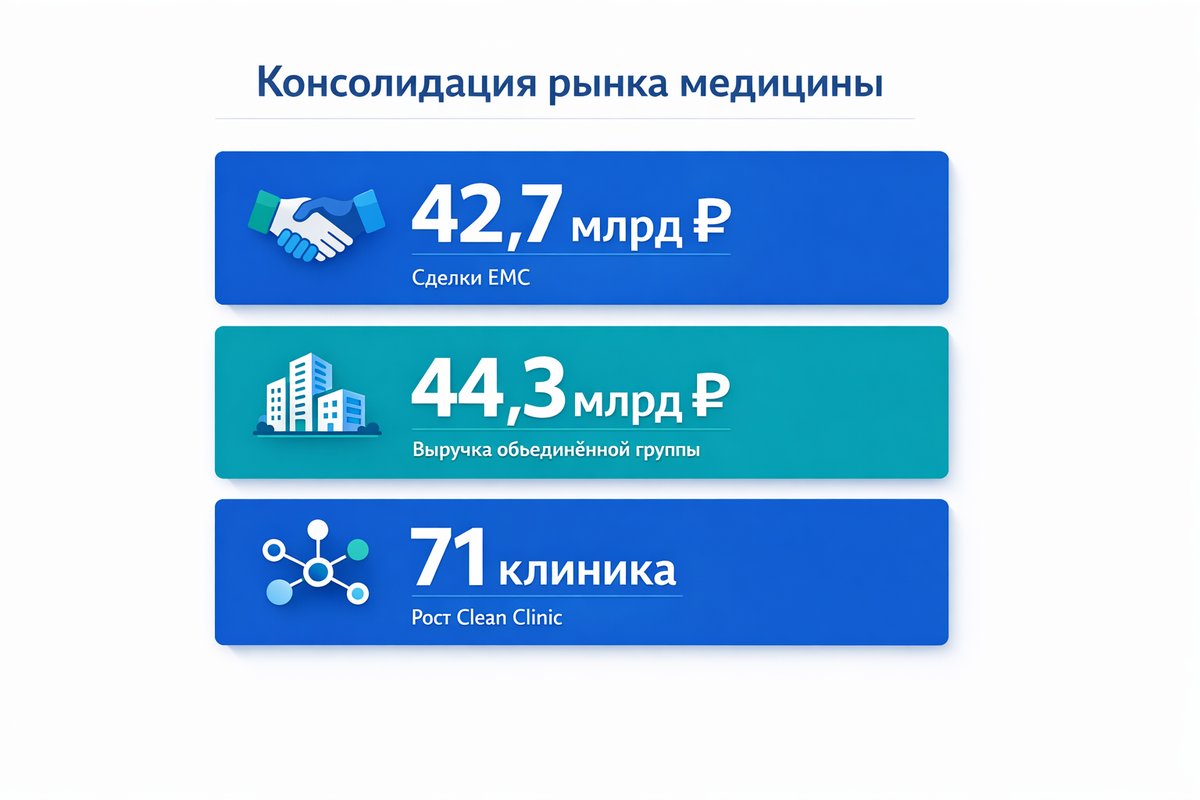Консолидация рынка: M&A сделки и рост сетей — инфографика