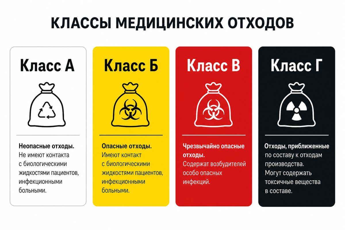 Классы медицинских отходов в стоматологии