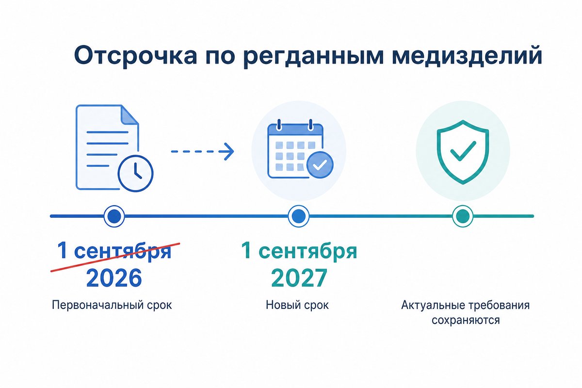 Перенос срока по регистрационным данным медизделий