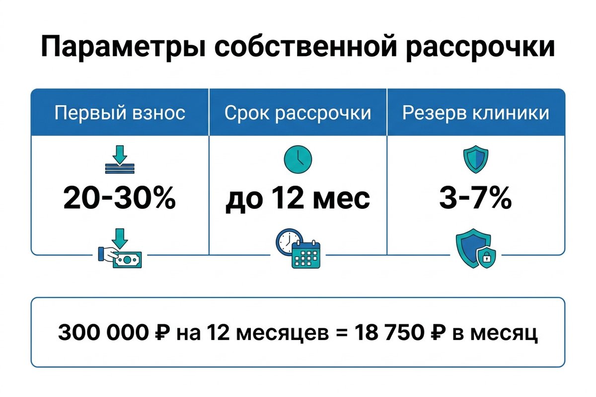 Финансовая модель собственной рассрочки клиники