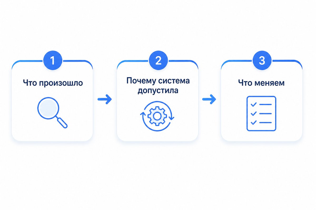 Три шага разбора инцидента без поиска виновных