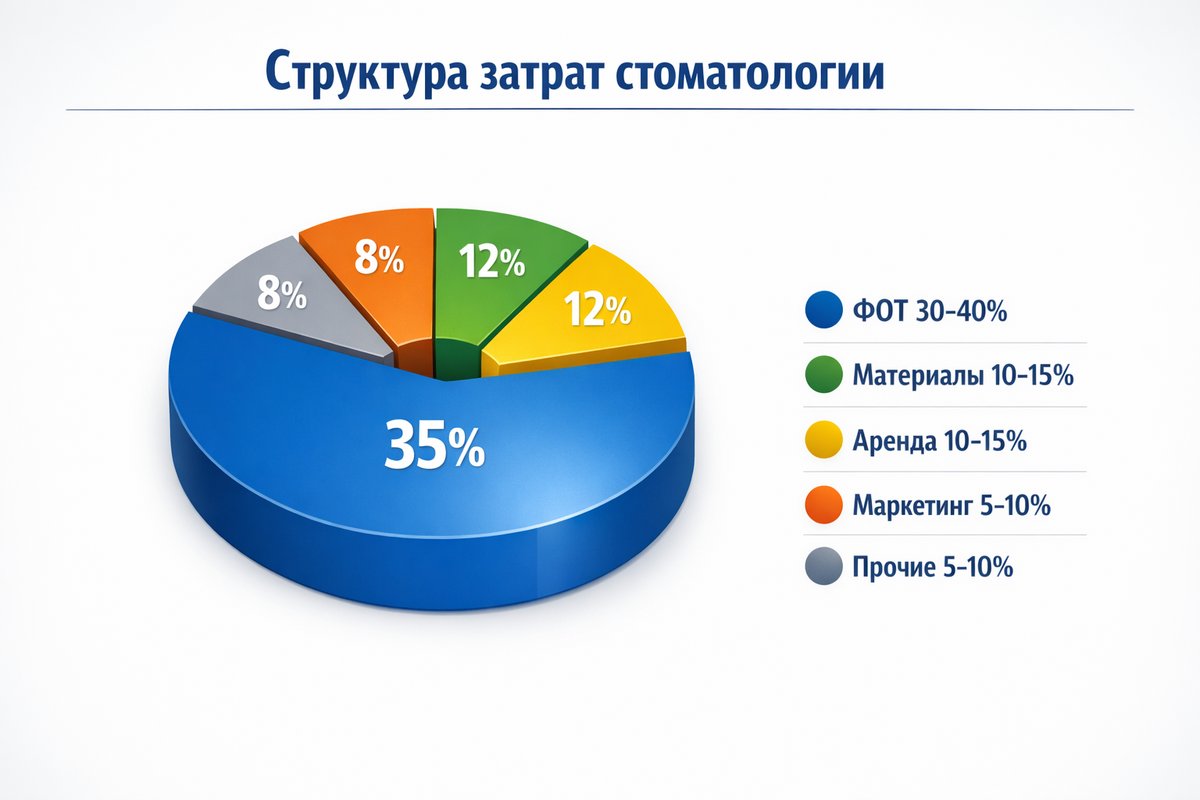 Структура затрат стоматологии