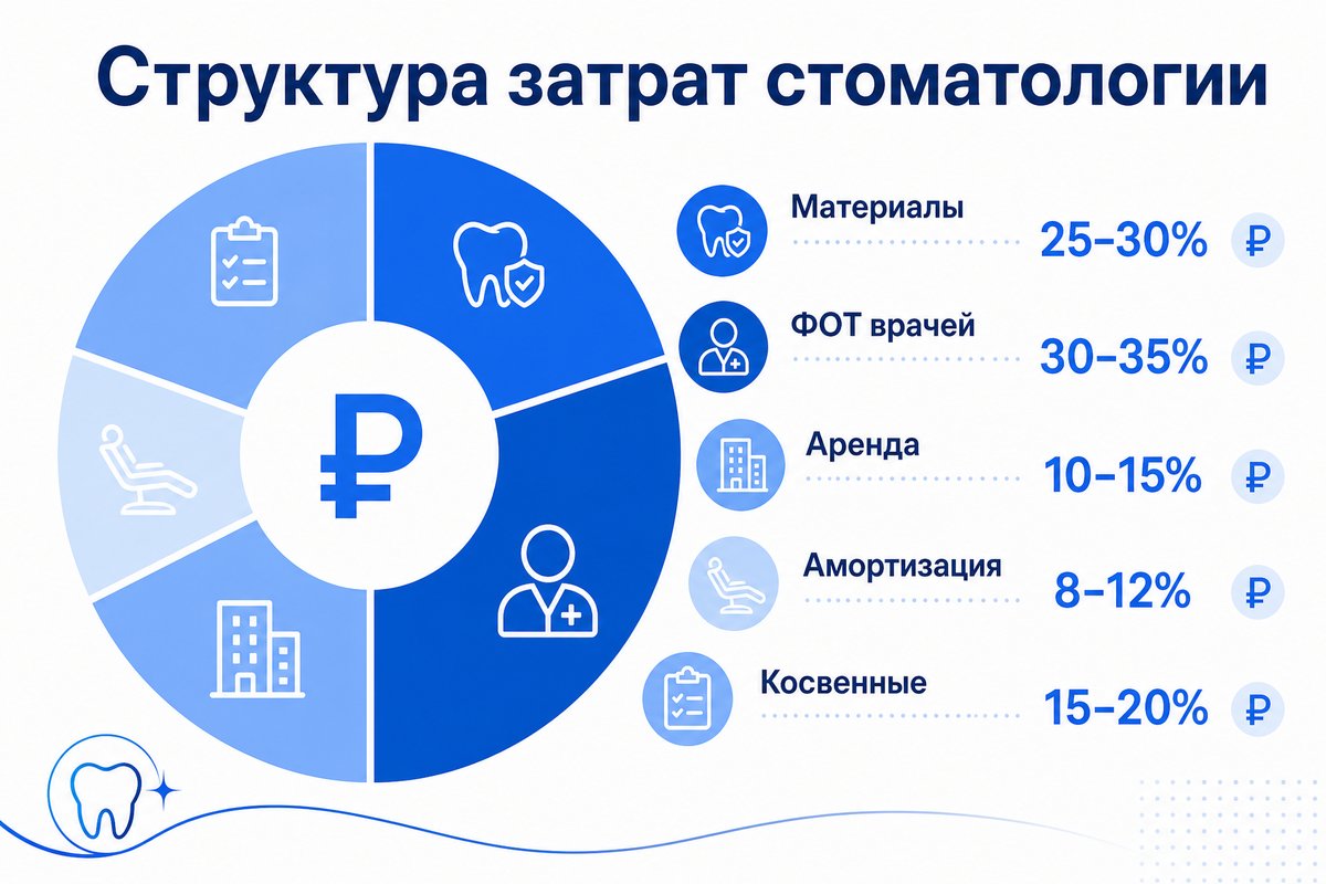 Структура затрат стоматологической клиники