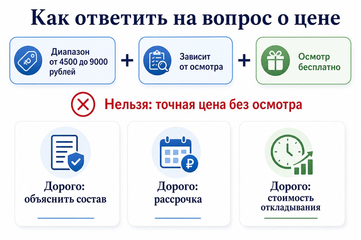 Как отвечать на вопрос о цене в стоматологии — скрипт администратора