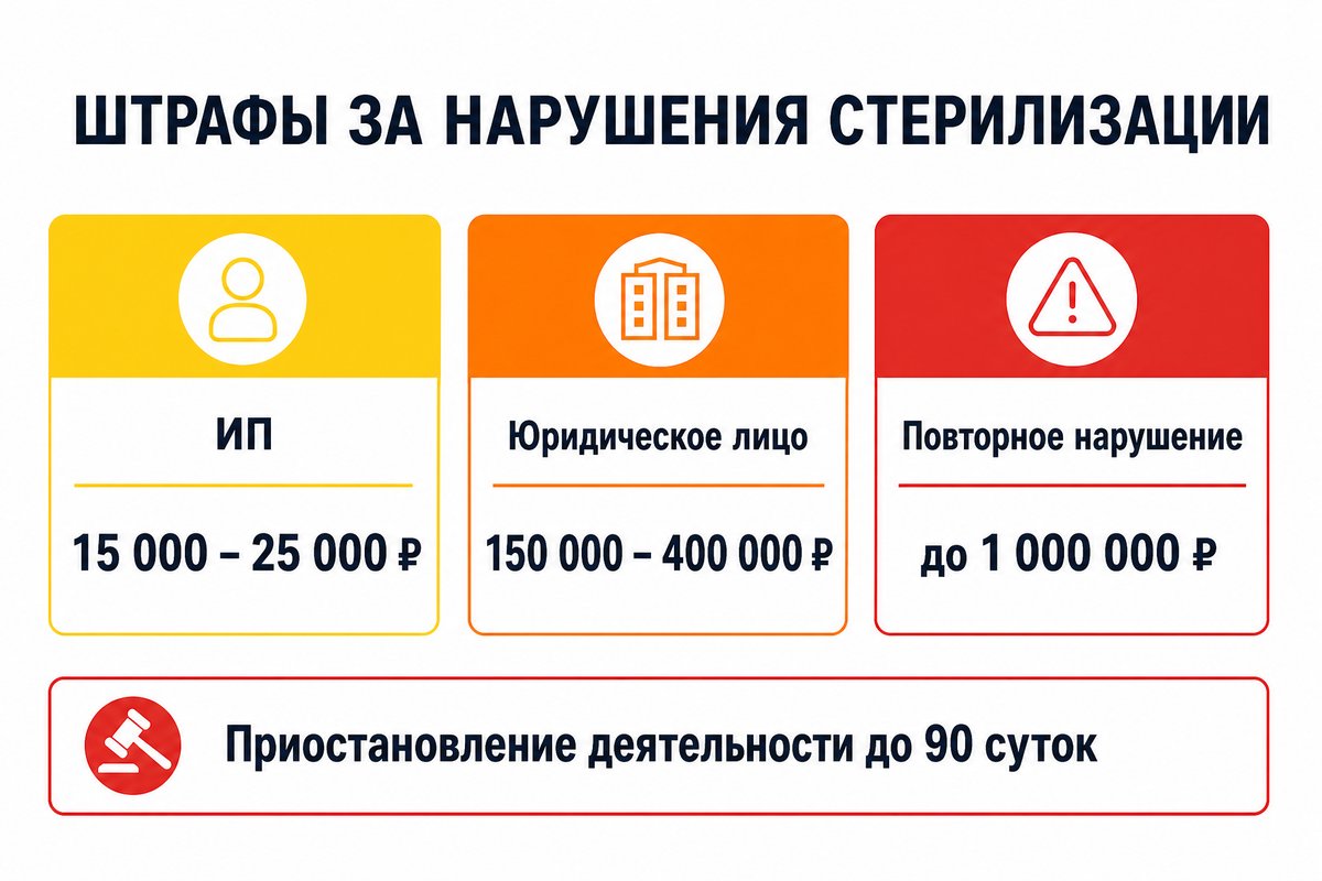 Штрафы за нарушения стерилизации в стоматологии