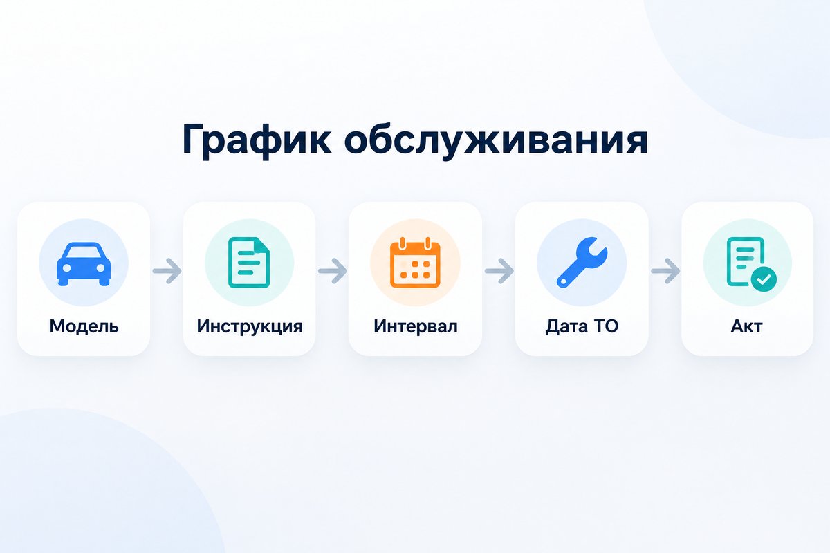 Из документов оборудования в календарь технического обслуживания
