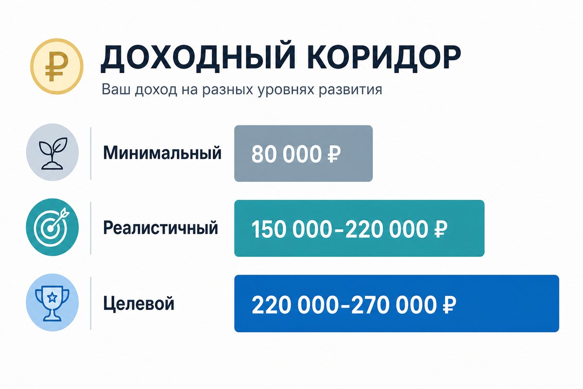 Коридор дохода врача: от минимального до целевого сценария