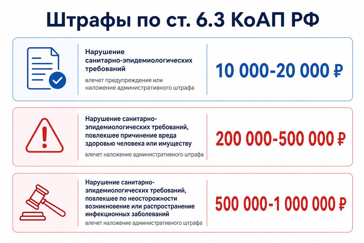Штрафы за отсутствие журнала по ст. 6.3 КоАП РФ