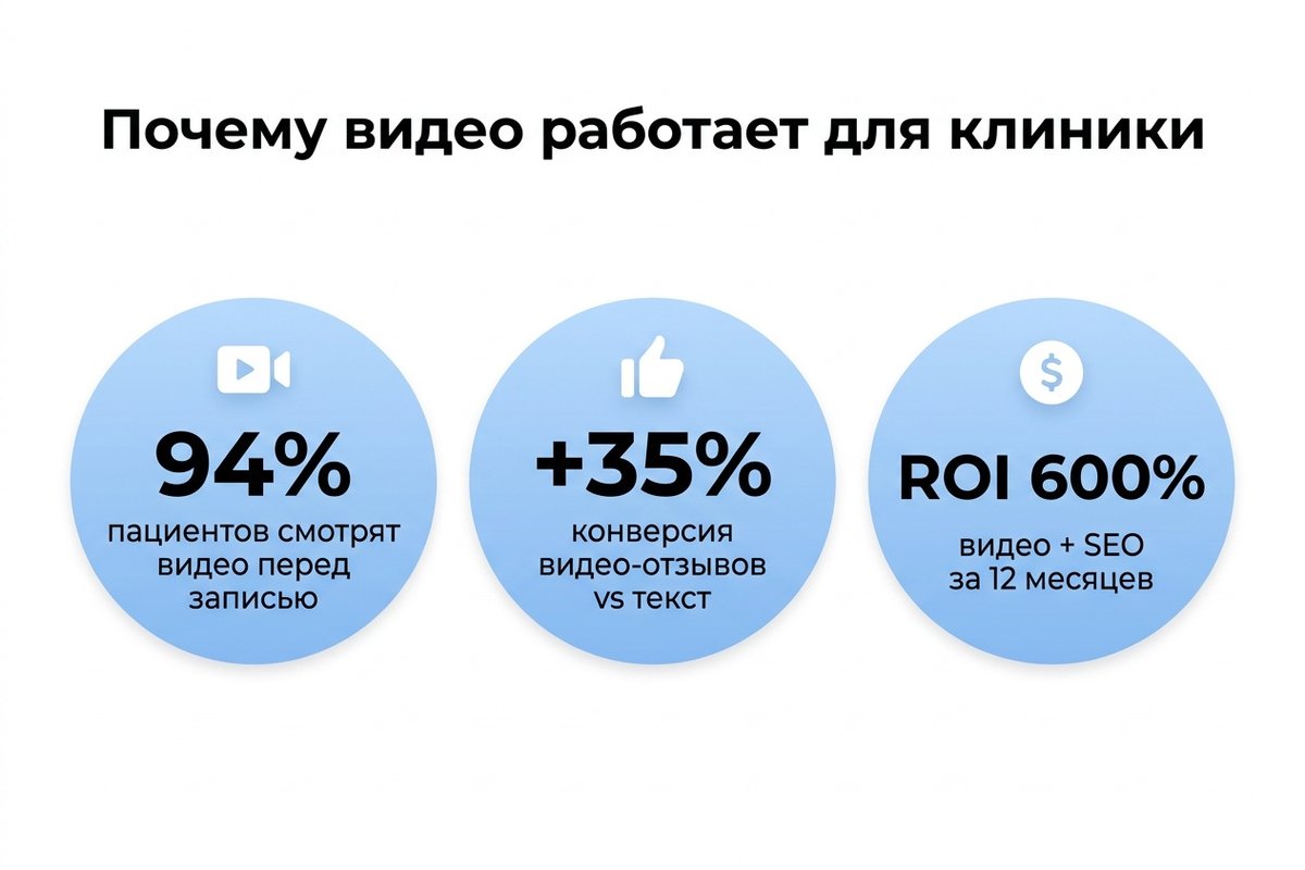 Статистика эффективности видеоконтента для медицинских клиник