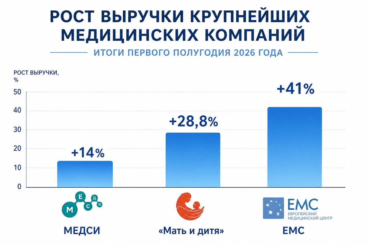 Выручка лидеров рынка за I полугодие 2026